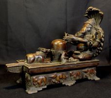 antiker Hindu Gott Ganesha mit Lingam, Museums Stück