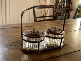 Vintage Marmeladen Gläser Silber
