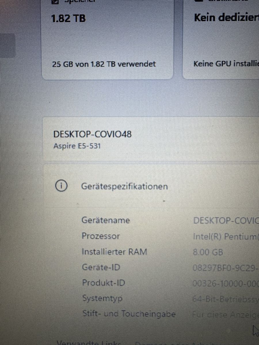 Acer Notebook: Acer Aspire E5-531  – Difettoso da Adliswil venduto da Busys 1