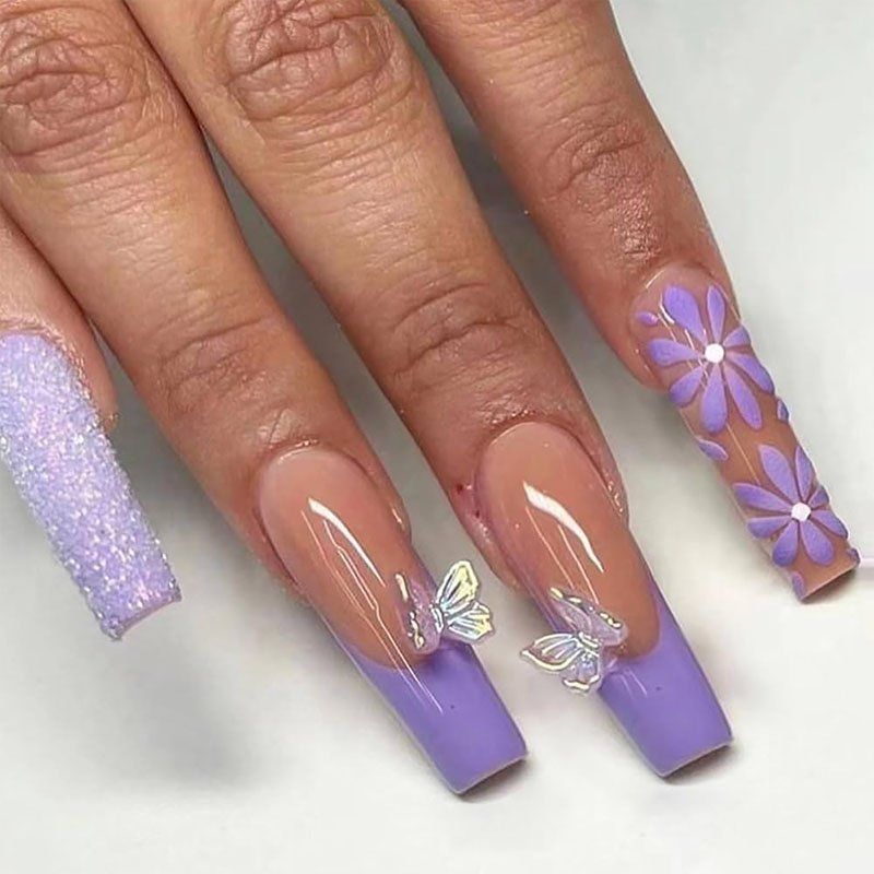 Unghie finte: Nail Tips Coffin Large Fullcover Press-On – Nuovo e nell'imballaggio originale da Riffenmatt venduto da Nail_Art_Outlet