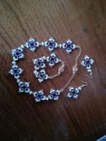 Hübsches, blau-weisses Schmuckset, ideal für den Sommer!