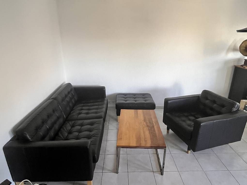 Sofas: Sofa Set Leder schwarz  – Gebraucht aus Luzern von Nora1417