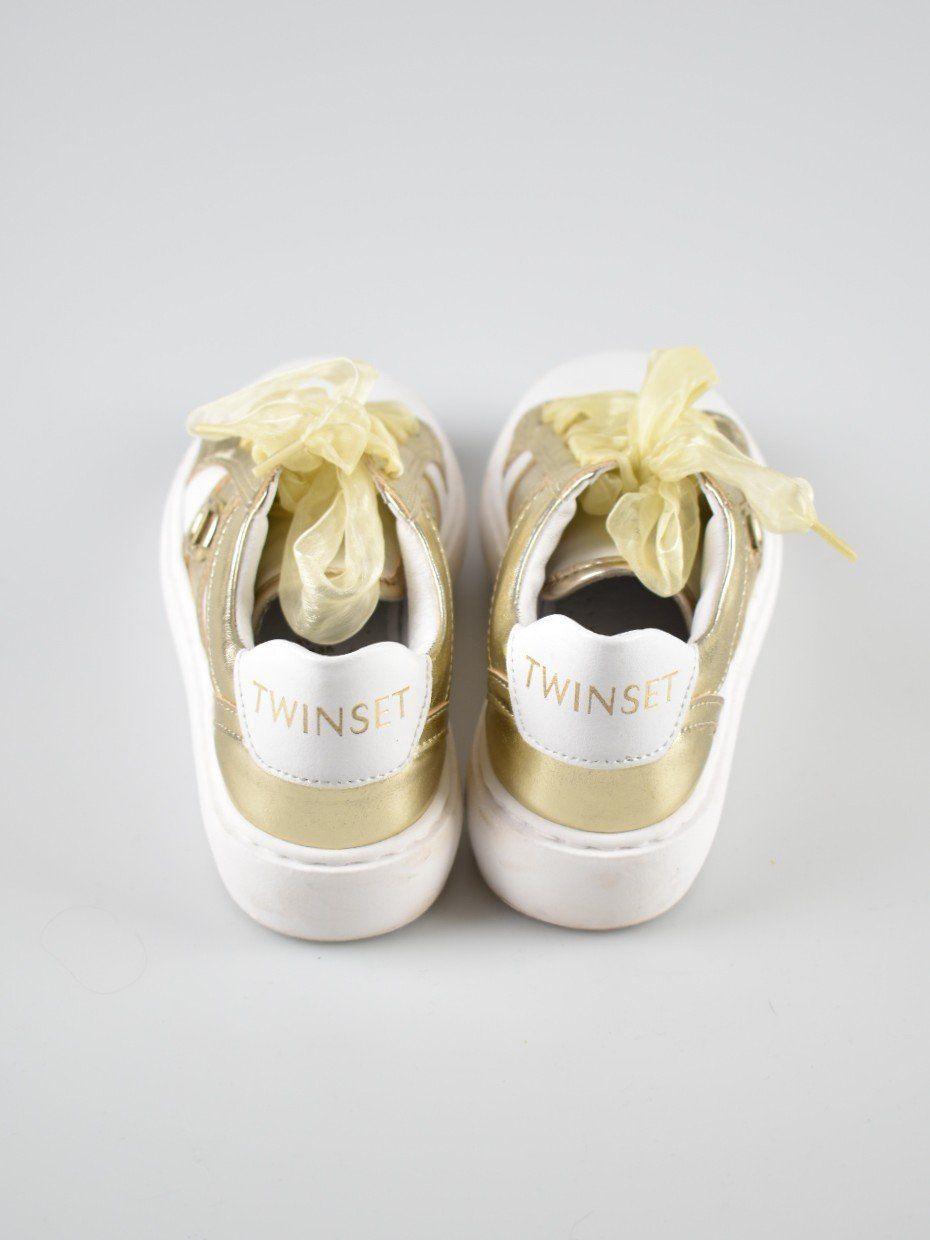 Twinset Scarpe per ragazze: Twinset Sneaker Gr.31, weiss/gold – Usato da Nürensdorf venduto da 2ND_STORY 2