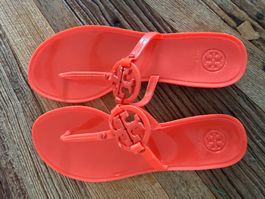 Tory Burch Flip-Flops Koralle Grösse 8 neuwertig