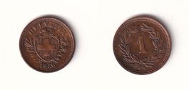 Schweiz 1 Rappen 1926 fast ungebraucht - seltener Jahrgang!
