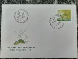 Ersttagsbrief (FDC) „100 Jahre Pro Senectute“, 2017