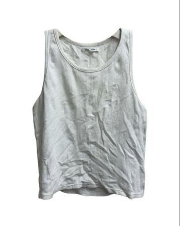 Tank Top Samsoe Samsoe gerippt weiss Grösse L neuwertig