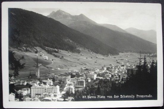 Cartoline postali: DAVOS Platz von der Schatzalp Promenade – Nuovo (secondo la descrizione) da Jona venduto da philajona