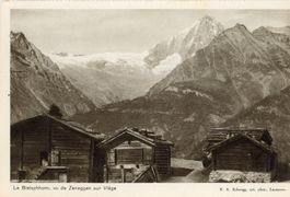 Zeneggen  VS  ob Visp  mit Bietschhorn    um  1 9 2 9