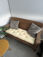 Gartensofa mit Polster und Kissen