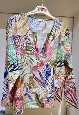 Gerry Weber Leinenbluse tropisch-Farbenfroh ,Sommer  Gr.44