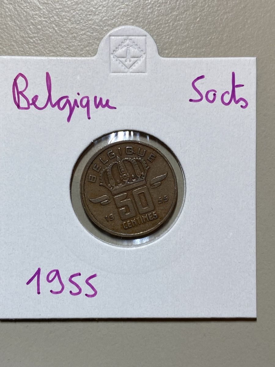 Tutti le monete: Belgique - 50 centimes - 1955 – Usato da Payerne venduto da Mike1682