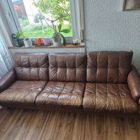 Dreisitzer Sofa aus Leder braun gebrauchter Zustand