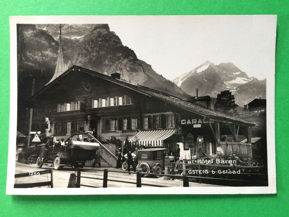 Gsteig B Gstaad Hótel Bären Historische Ak Oldtimer Kaufen Auf Ricardo