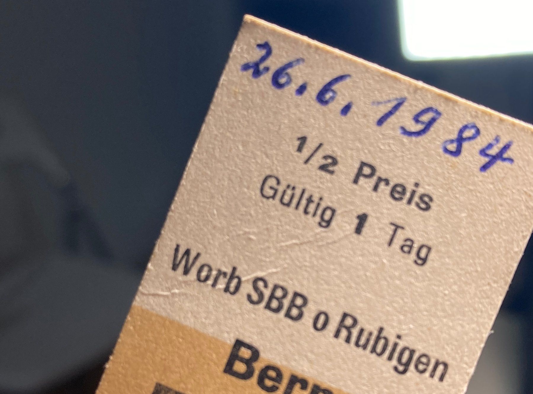 Biglietti: Worb SBB / Rubigen - Bern, 2 alte Bahn Billette, SBB – Usato da Lenzburg venduto da fh1 2