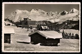 AK Arosa, Berghotel Prätschli mit Weissfluh