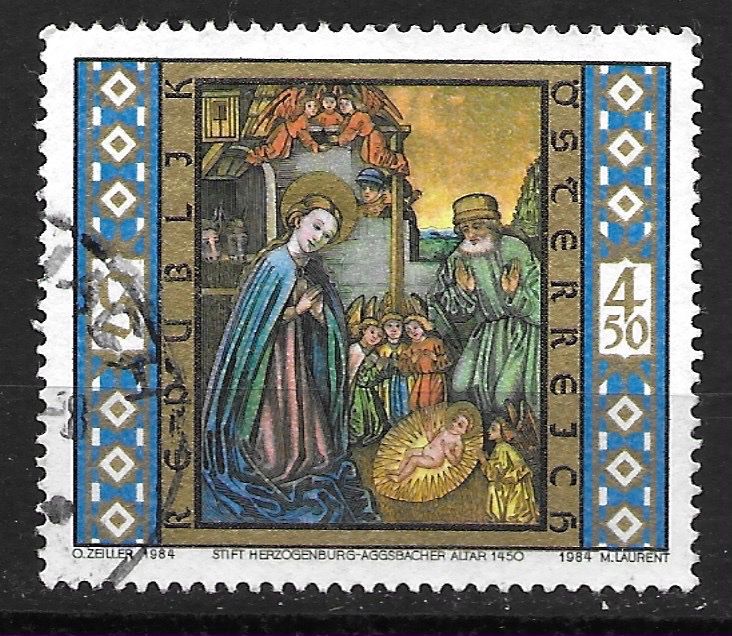 Alle Briefmarken: Österreich 1984: Weihnachten – Gebraucht aus Zürich von Rainstamps