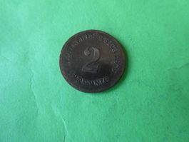 Dt. Reich 1876, 2 Pfennig