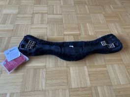 Kurzgurt Mattes Slim-Line 75cm Lammfell schwarz neu