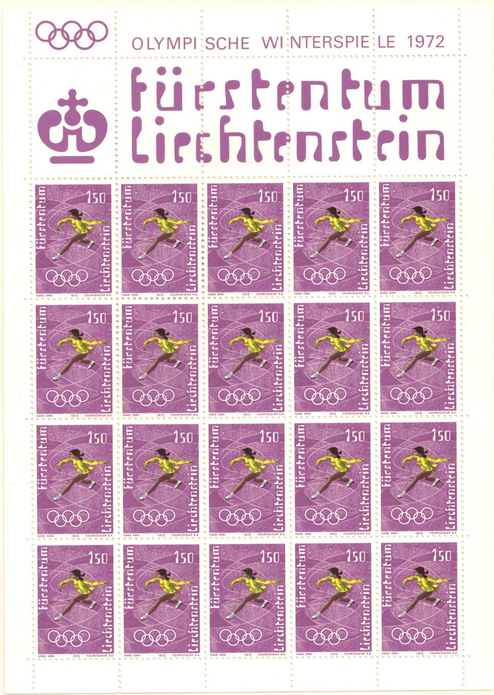 Alle Briefmarken: K'bogen 1971  Olymp. Winterspiele Sapporo 1972    postfrisch – Neu (gemäss Beschreibung) aus Mellingen von Ginger