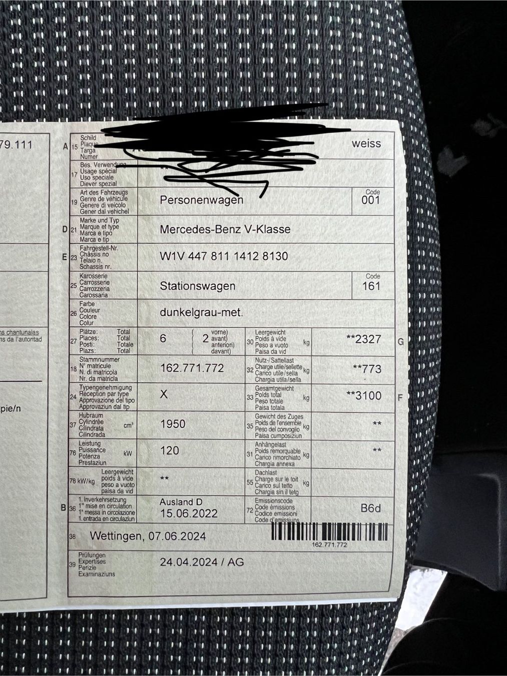 Mercedes-Benz Autos: Mercedes Benz V 220 d 9G-Tronic - Kompakt (Kurz) - Km 74000 – Gebraucht aus Othmarsingen von Lambretto 8
