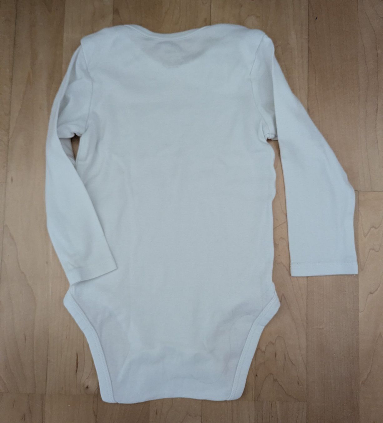 H&M Unterwäsche: H&M Langarm-Body Gr. 86 - Weiss Bio-Baumwolle Basic – Gebraucht aus Uster von petches 4