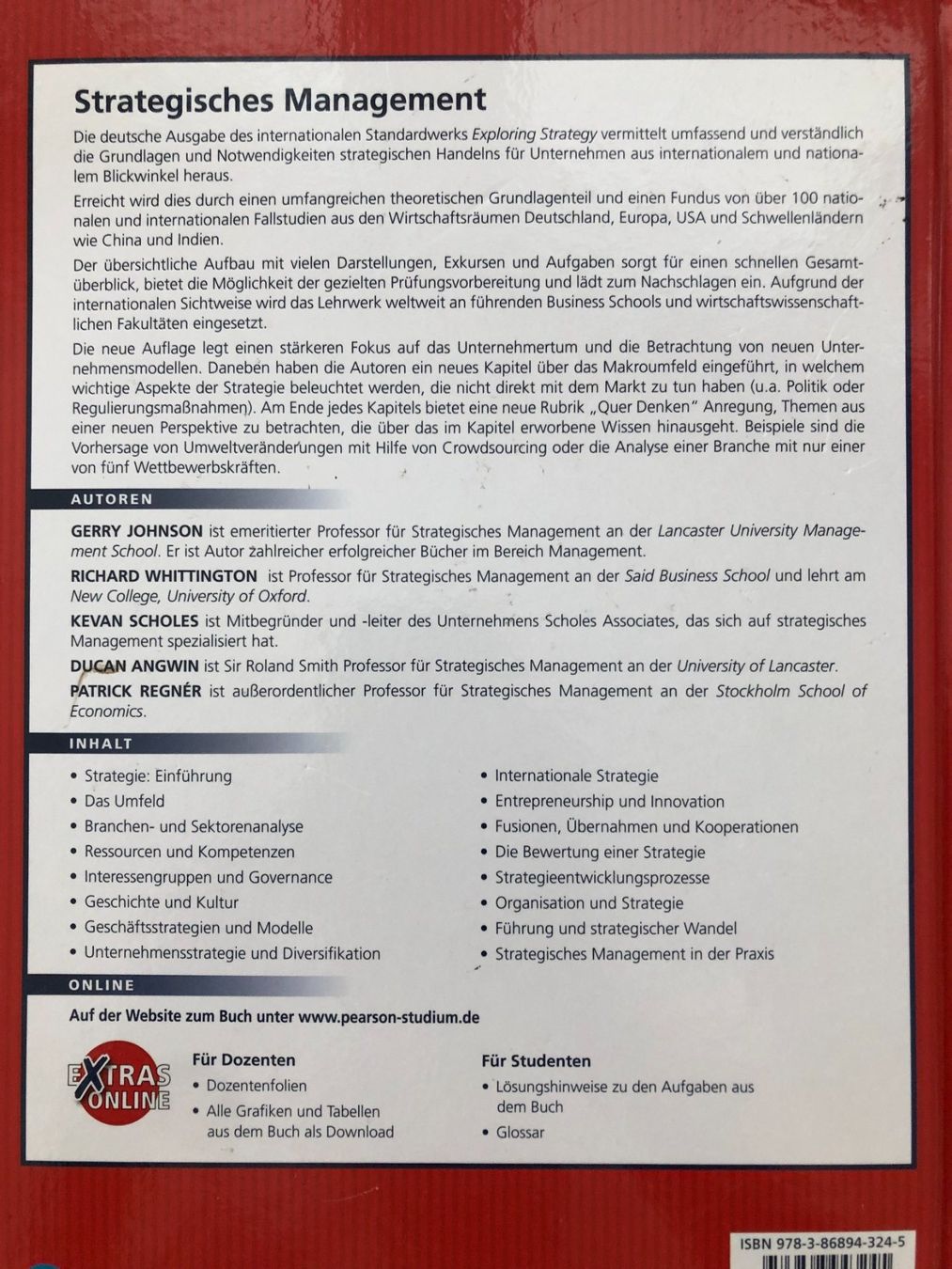 Libri: STRATEGISCHES MANAGEMENT Eine Einführung 11. Auflage – Nuovo (secondo la descrizione) da Weissbad venduto da Studently 1