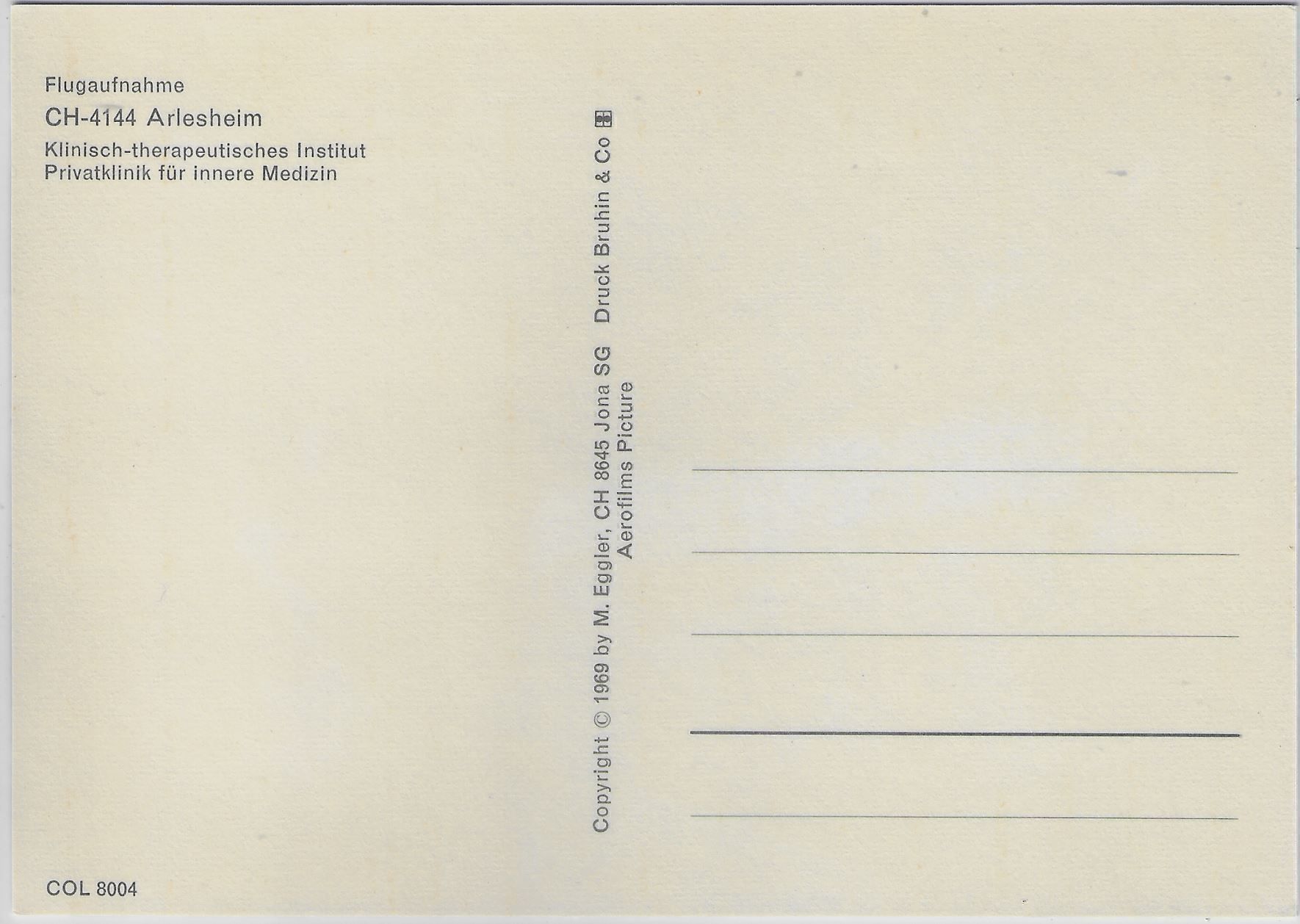 Cartoline postali: Flugaufnahme Arlesheim Klinisch- – Antico da Ettingen venduto da Kartenplanet 1