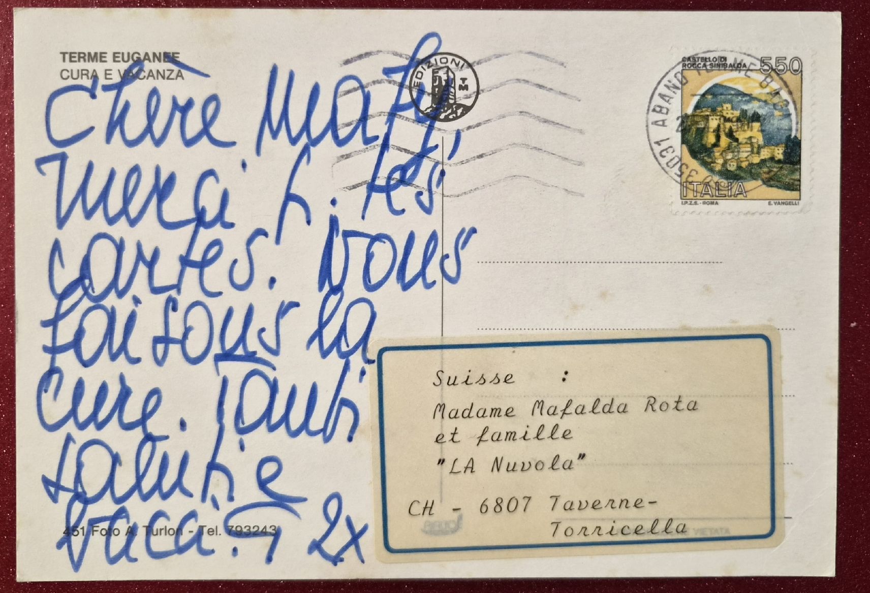 Cartoline postali: Terme Euganee Italien 1989 – Usato da Melchnau venduto da Arthurius 1