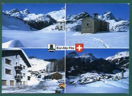Sur - Alp Flix, Mehrbilderkarte, ungelaufen, Grossformat