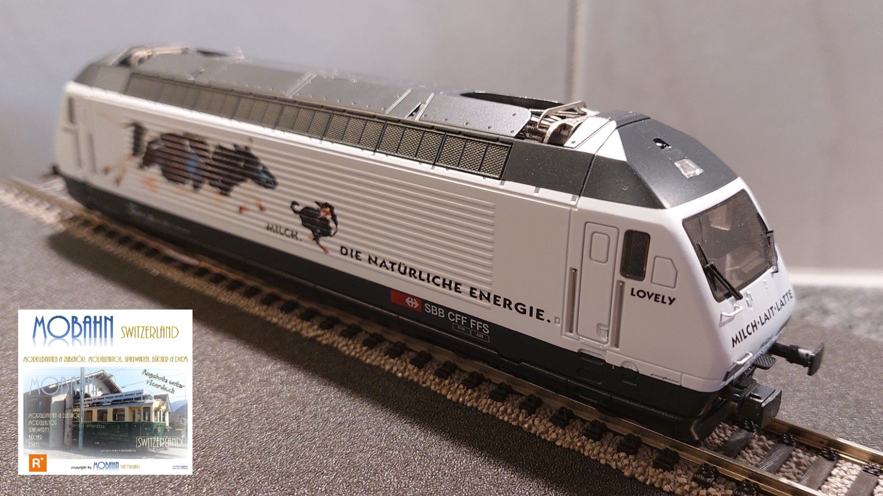 Hag Modellini di ferrovie: HAG 281 - Re 460 021-9 "LOVELY" der SBB – Nuovo e nell'imballaggio originale da Rotkreuz venduto da MOBAHN-1zu87 1