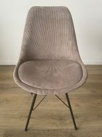 Chaise beige en velours