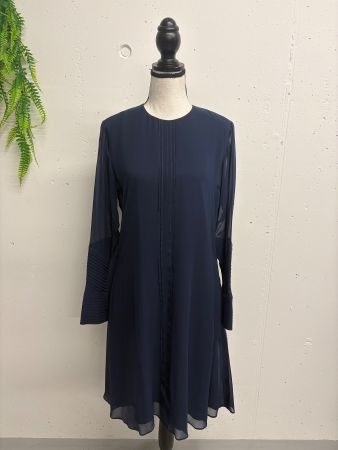 Dorothee Schumacher Seidenkleid Gr. 36 blau langarm