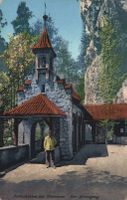 Der Kreuzgang, Beatushöhle am Thunersee, Interlaken 1922