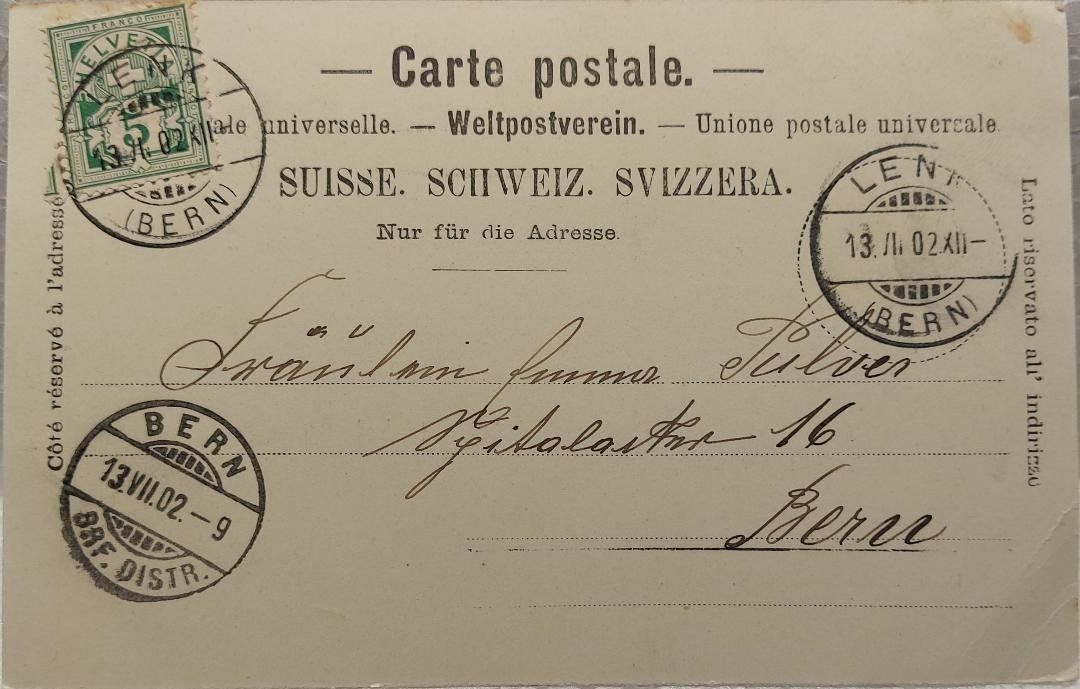 Ansichtskarten: WILDSTRUBEL - 1902 – Gebraucht aus Delémont von Domdom1 1