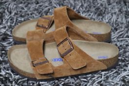Birkenstock, Arizona Veloursleder, Gr. 39, Softfussbett, NEU