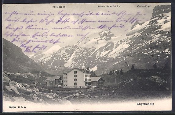 Cartoline postali: Innertkirchen, Engstlenalp mit Titlis, R – Usato da Berlin venduto da bartko-reher
