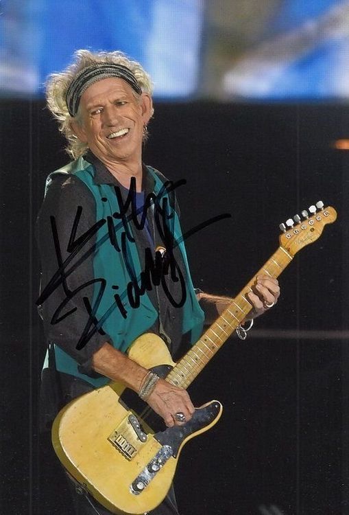 Keith Richards (Rolling Stones) - orig. sign. Grossfoto (Gebraucht) in ...