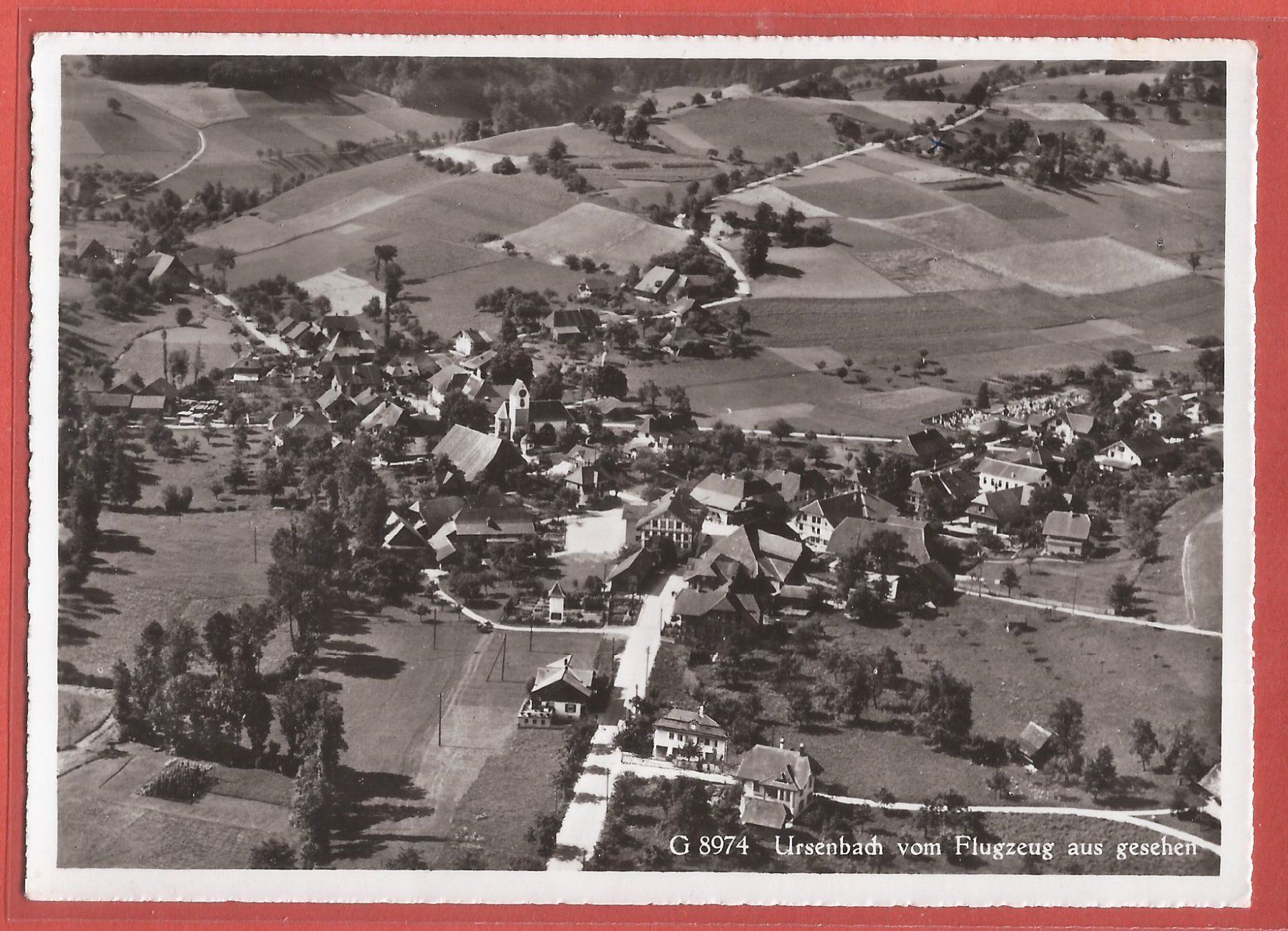 Cartoline postali: Ursenbach - Flugaufnahme 1953 – Usato da Fislisbach venduto da Porano