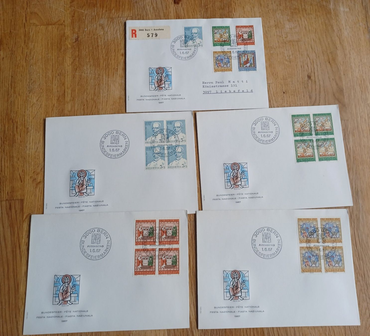 Tutti i francobolli: Pro Patria FDC 1967 – Usato da Solothurn venduto da urs_6h56