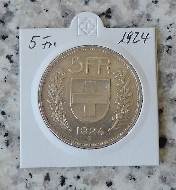 Tutti le monete: 5 Franken 1924 vz – Usato da Gommiswald venduto da Malediven2025