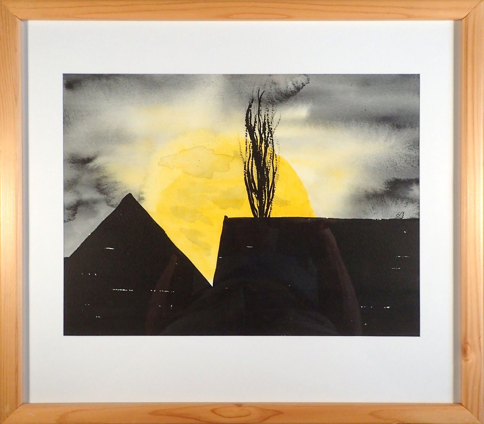 Dipinti: Aquarell: Full moon rising – Usato da Fribourg venduto da erw_68dx