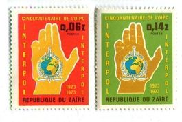 Briefmarken "Interpol". Zaire.
