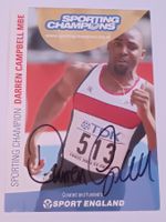 Darren Campbell - handsignierte Autogrammkarte