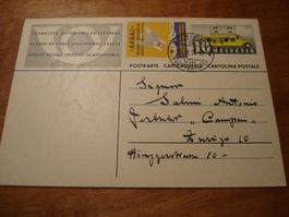 Ganzsache 1938, o Aarau, + Vignette Nat. Briefmarkenausstell