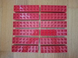 LEGO Duplo 12 Bausteine extra lang rot