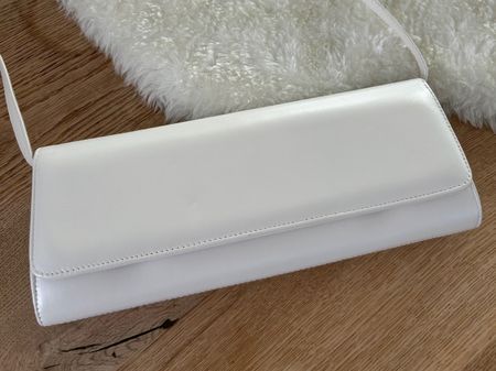 Clutch / Abendtasche Leder ivory