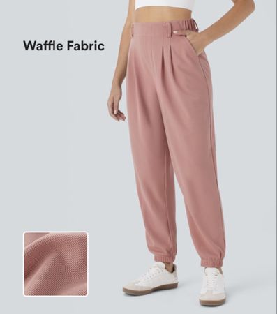 Jogginghose mit hohem Bund,Waffelmuster, Gr. 38, neu