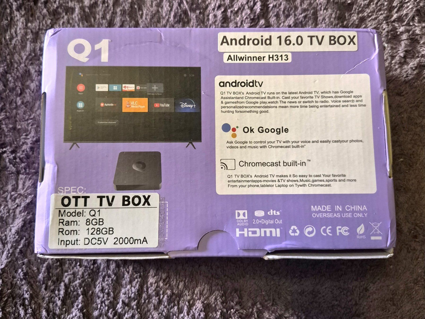 Convertitori: Smart TV Box 8K Google - Télécommande - 128GB - Andrïde 16 – Nuovo e nell'imballaggio originale da GLAND venduto da BF.Kouros 4