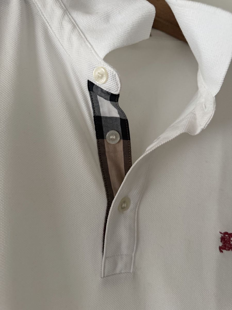 Burberry Magliette Polo: Polo Burberry blanc taille M homme – Usato da Villaz-St-Pierre venduto da pepe86 2